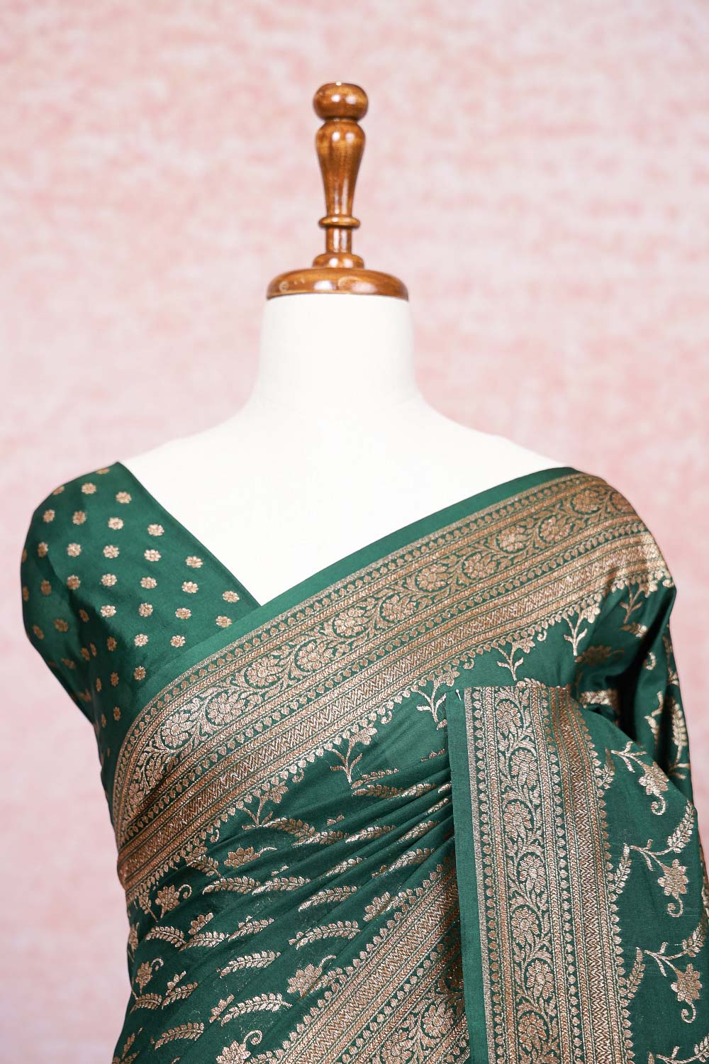 Green Semi Tussar Saree