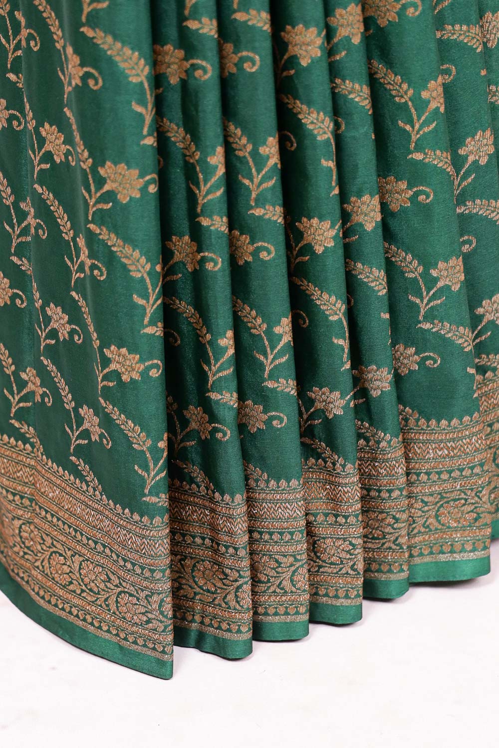 Green Semi Tussar Saree
