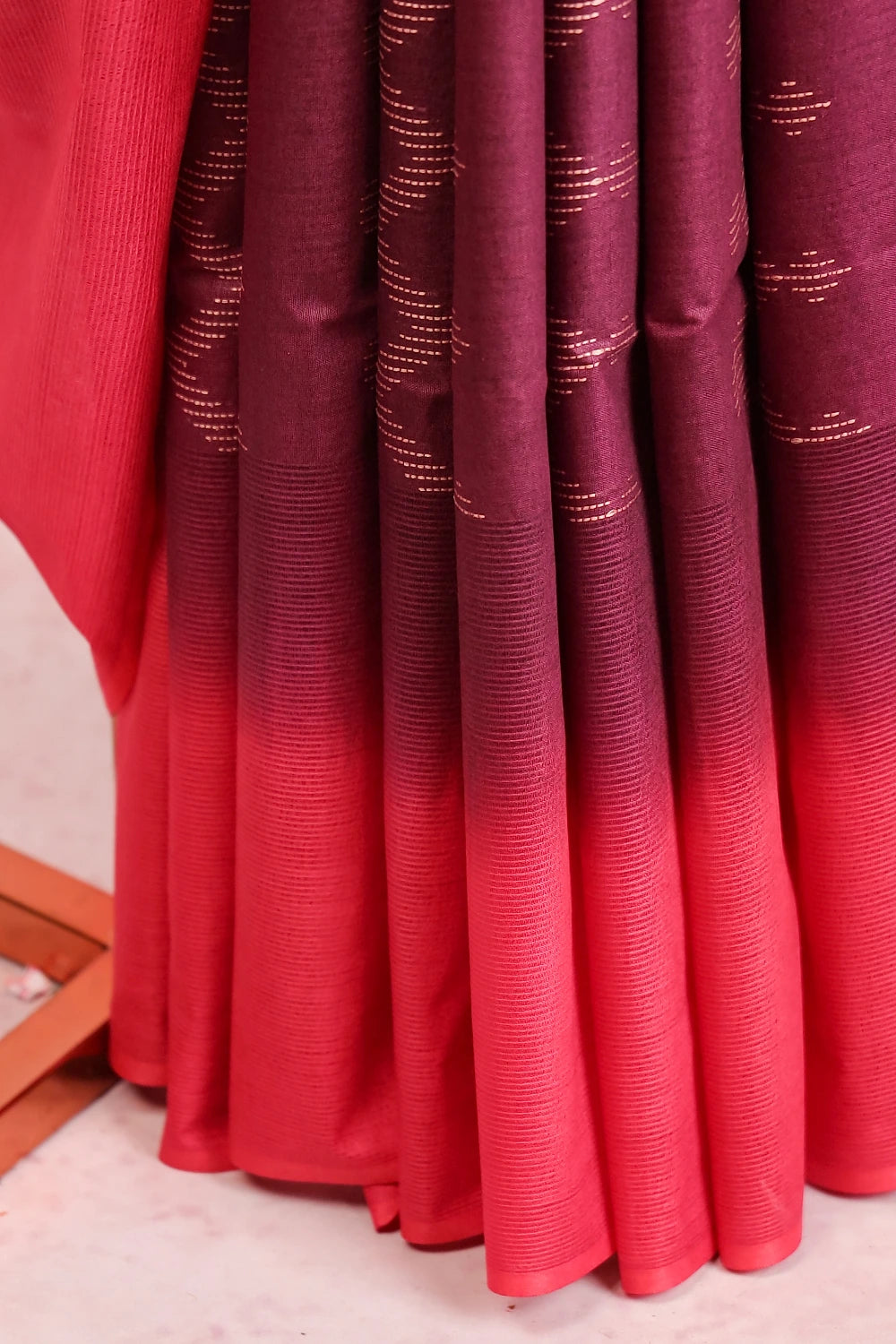Purple Semi Tussar Saree