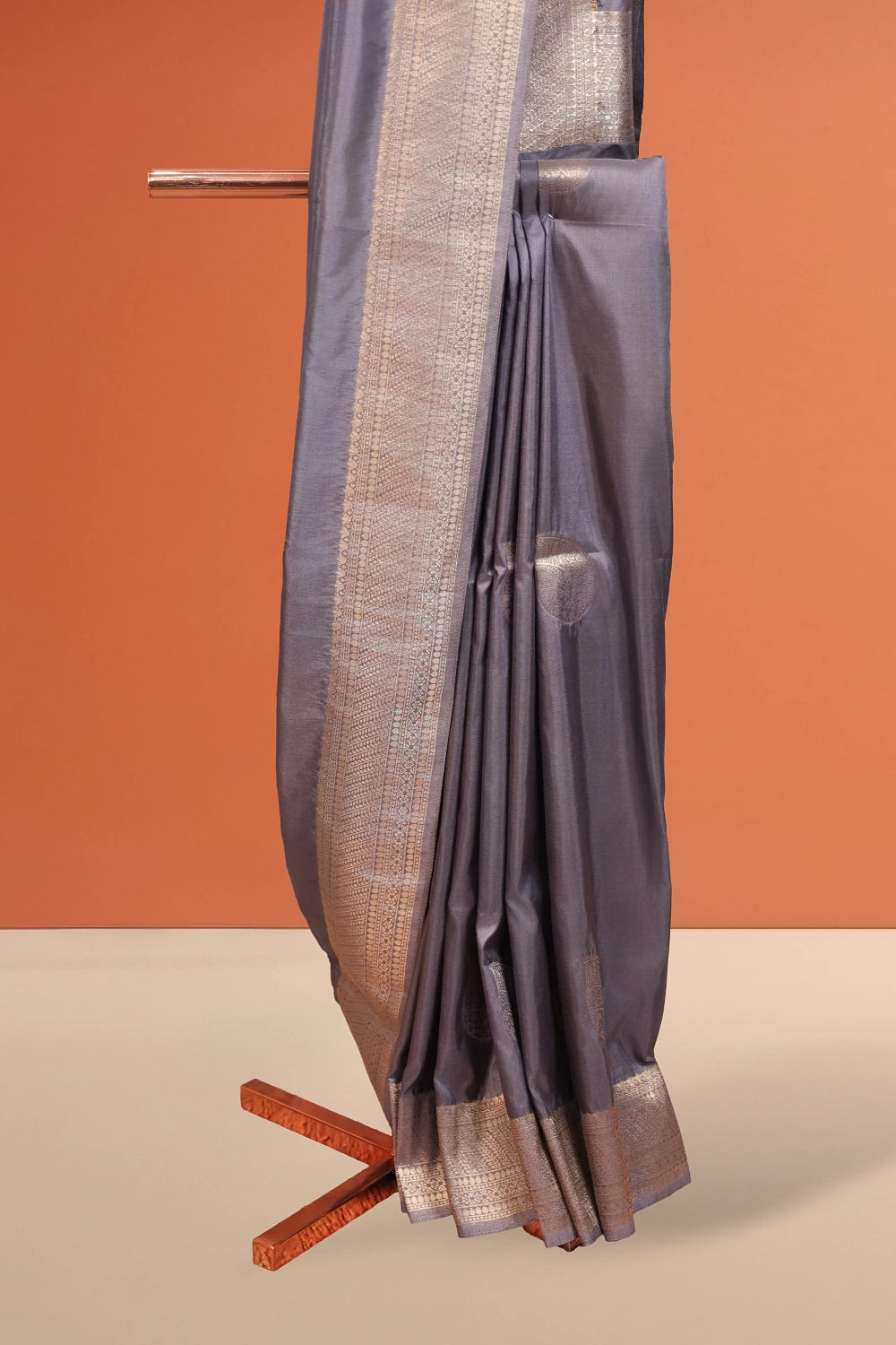 Ash Semi Jute Saree