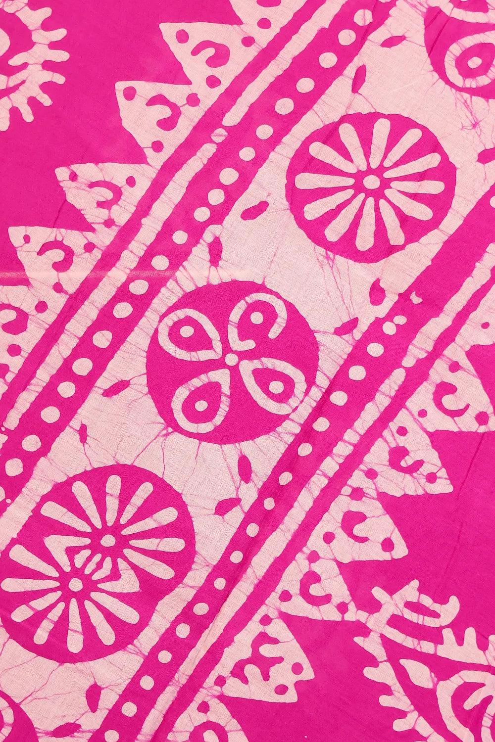 Deep Pink Cotton Saree