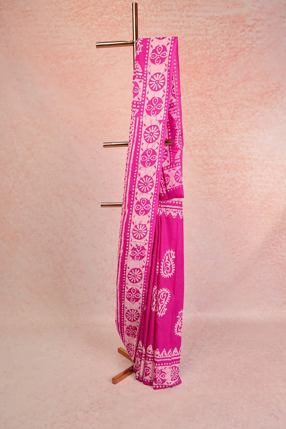Deep Pink Cotton Saree