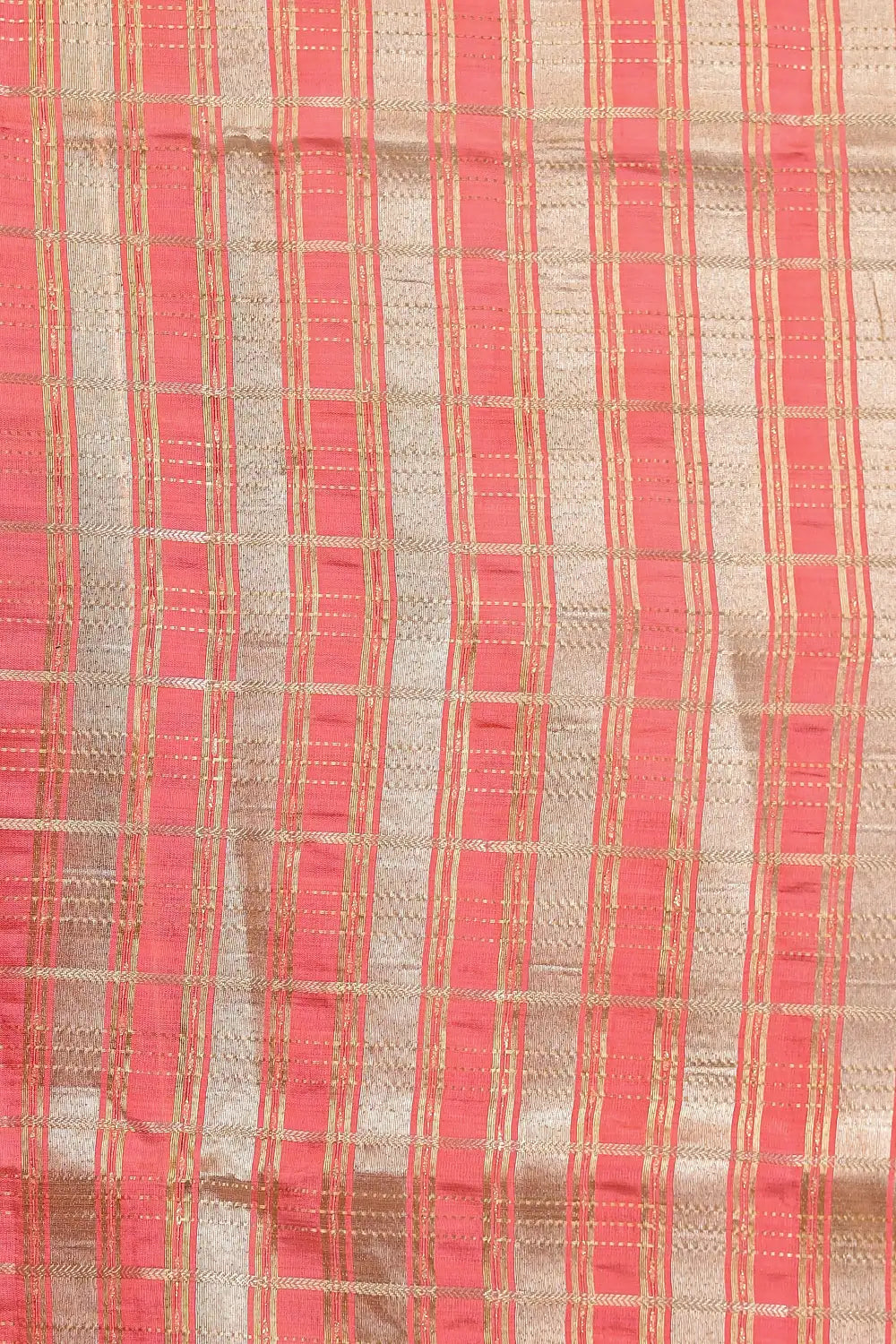 Peach Semi Tissue Saree
