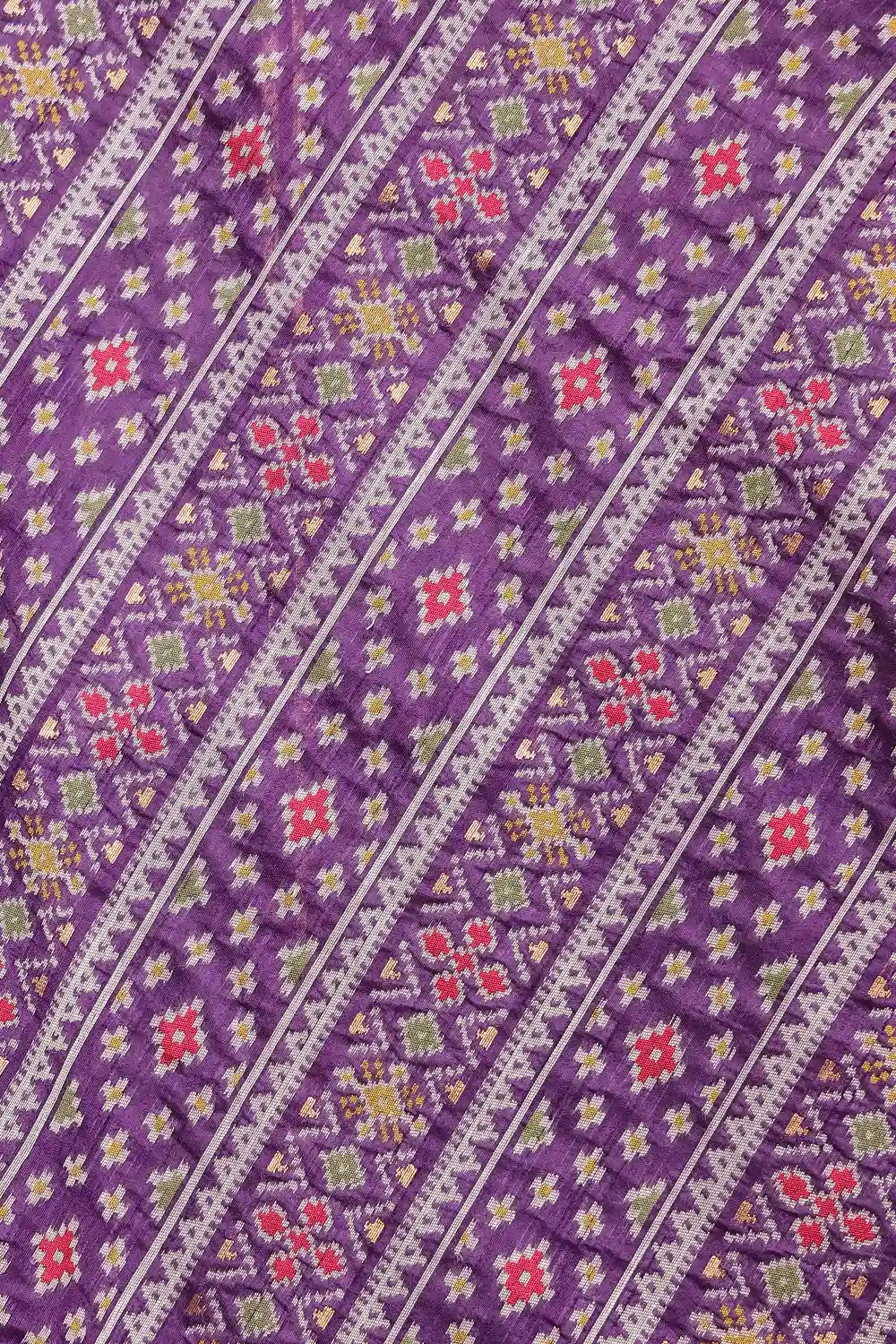 Dark Violet Semi Silk Saree