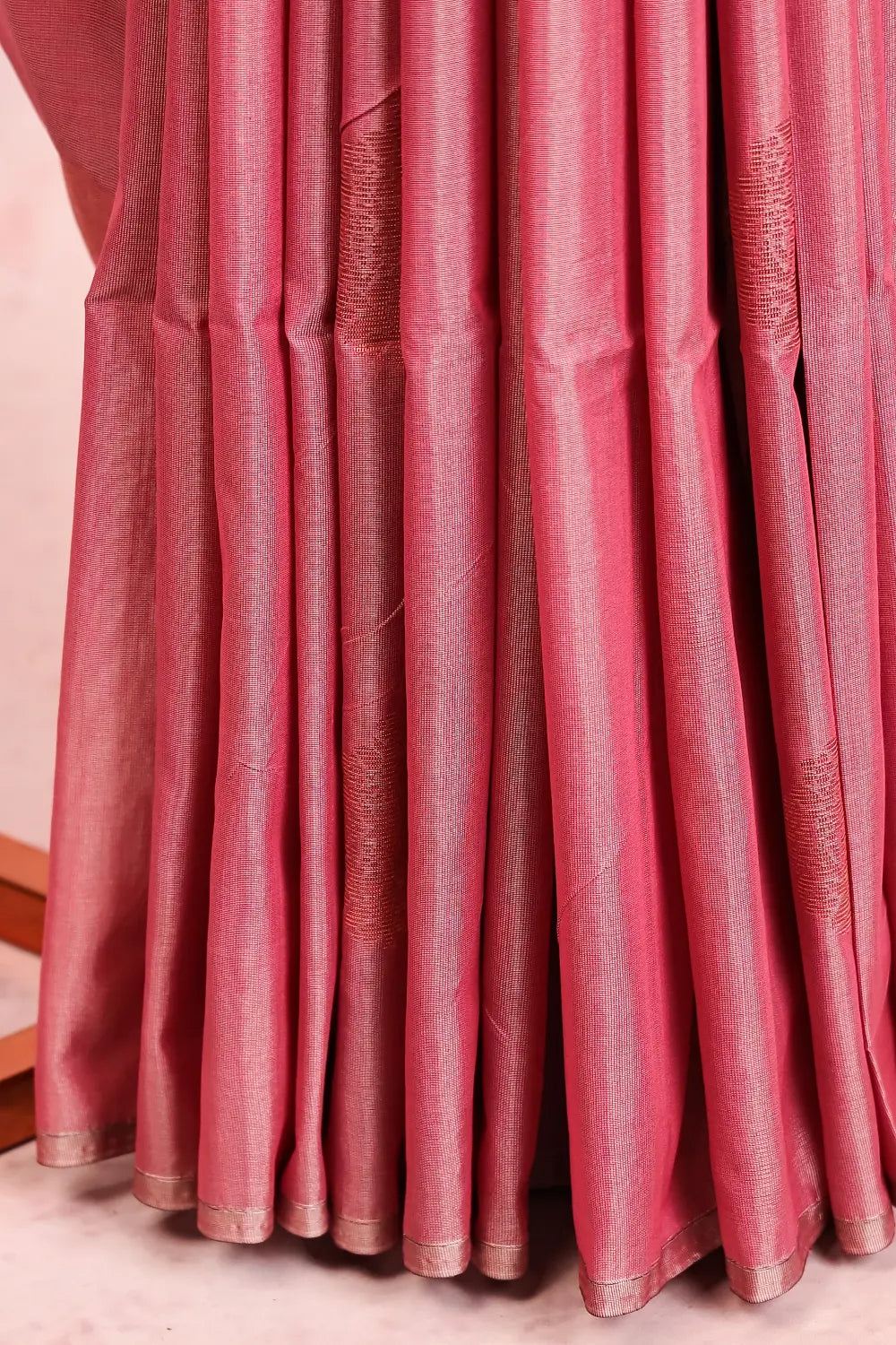 Onion Pink Cotton Silk Saree