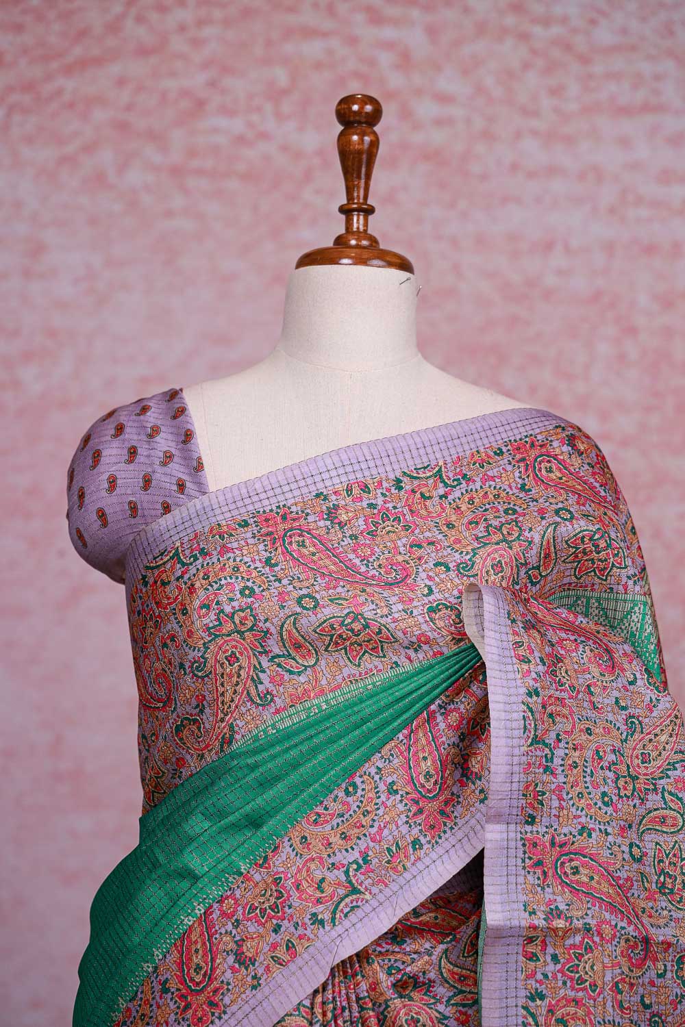 Green Semi Tussar Saree