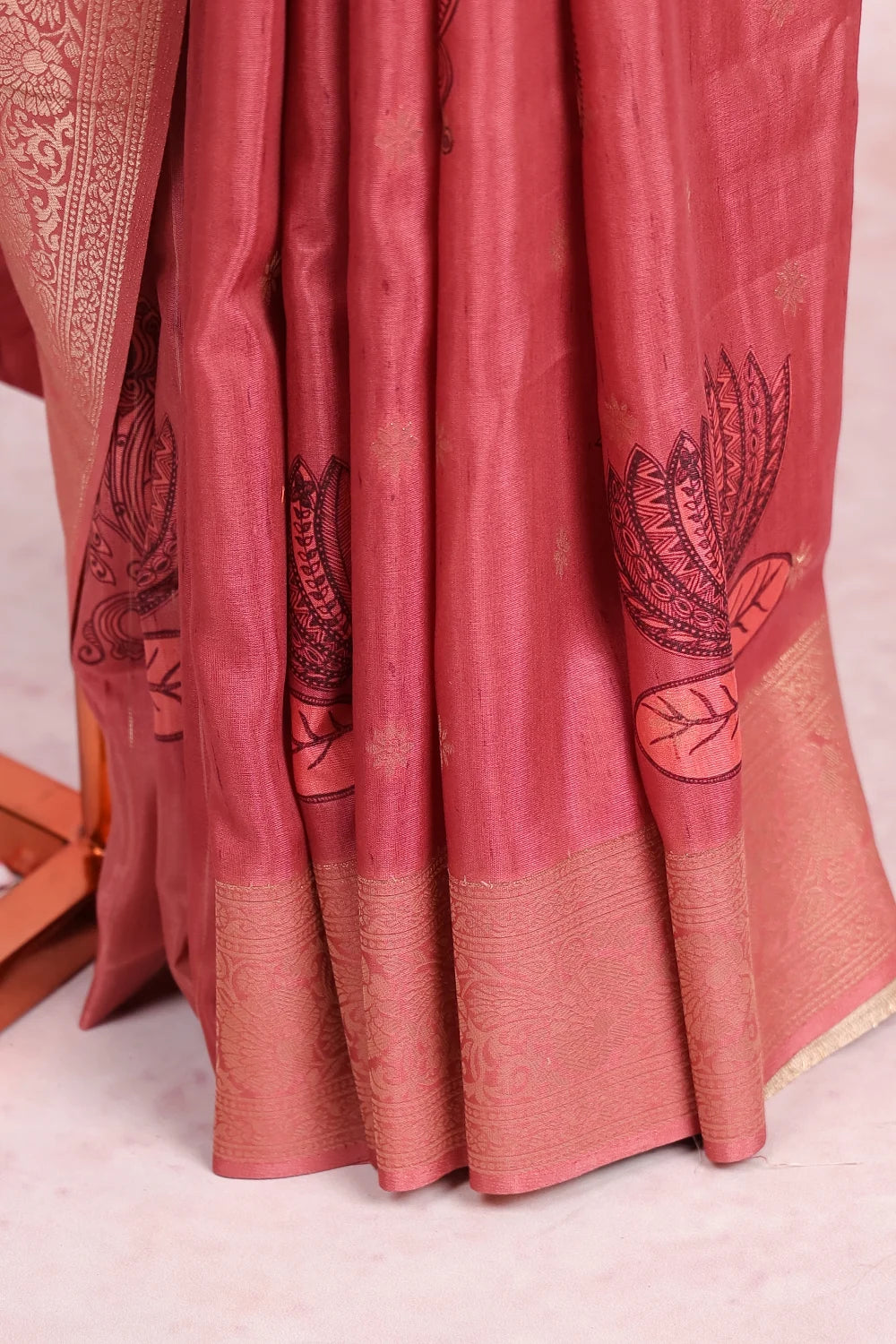 Dusty Rose Semi Soft Silk Saree