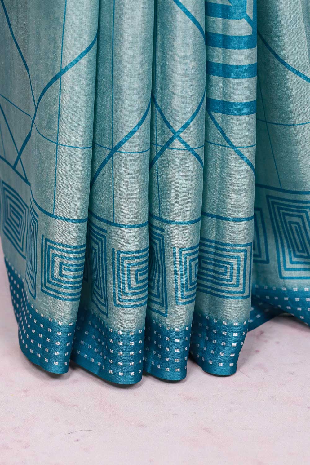Light Blue Semi Tussar Saree