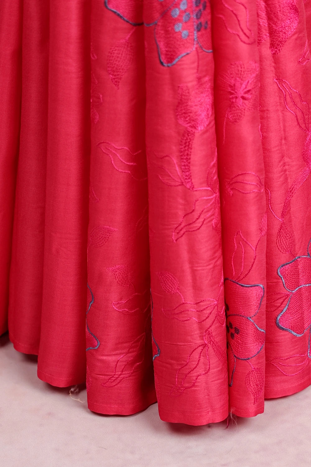 Pinkish Orange Semi Fancy Tussar  Saree