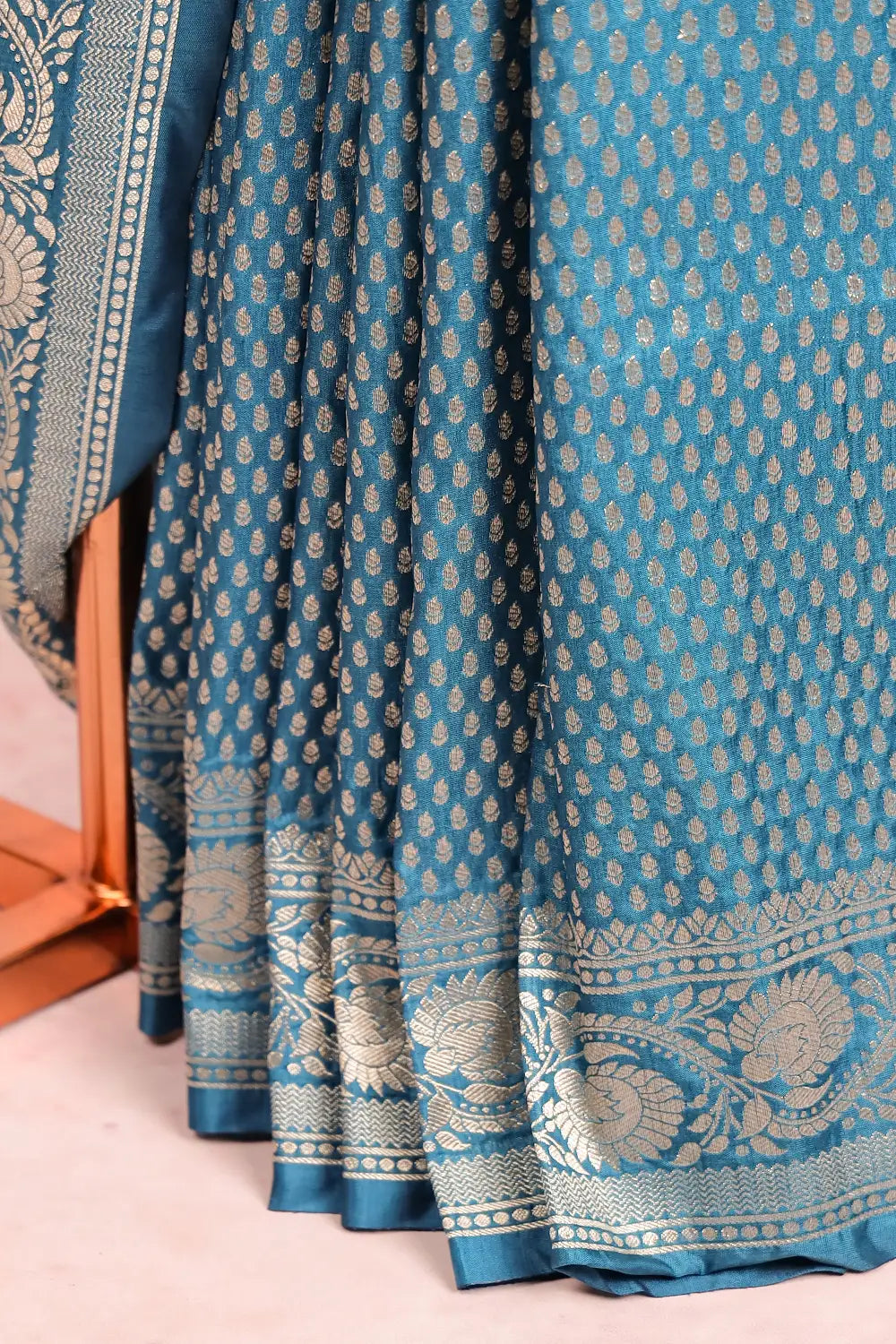 Blue Jute Banarasi  Saree