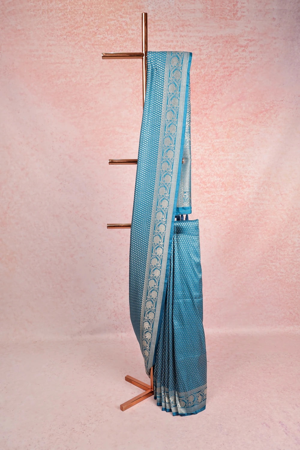 Blue Jute Banarasi  Saree