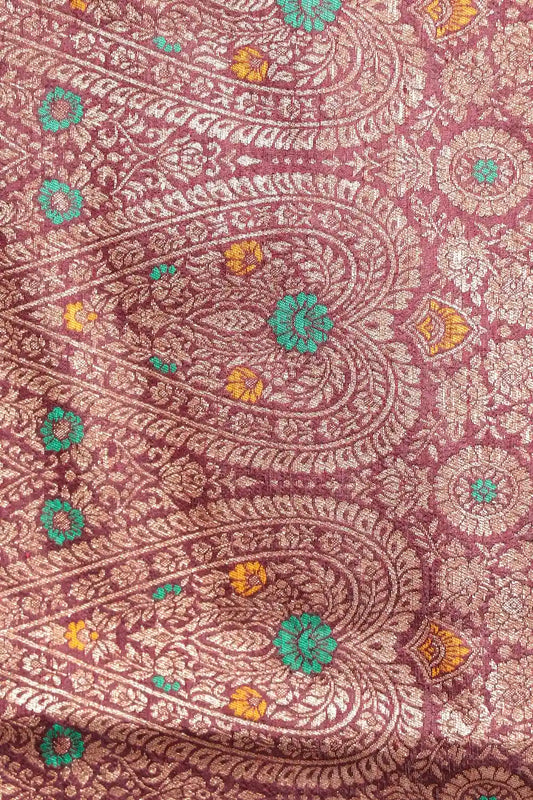 Brown Jute Banarasi  Saree