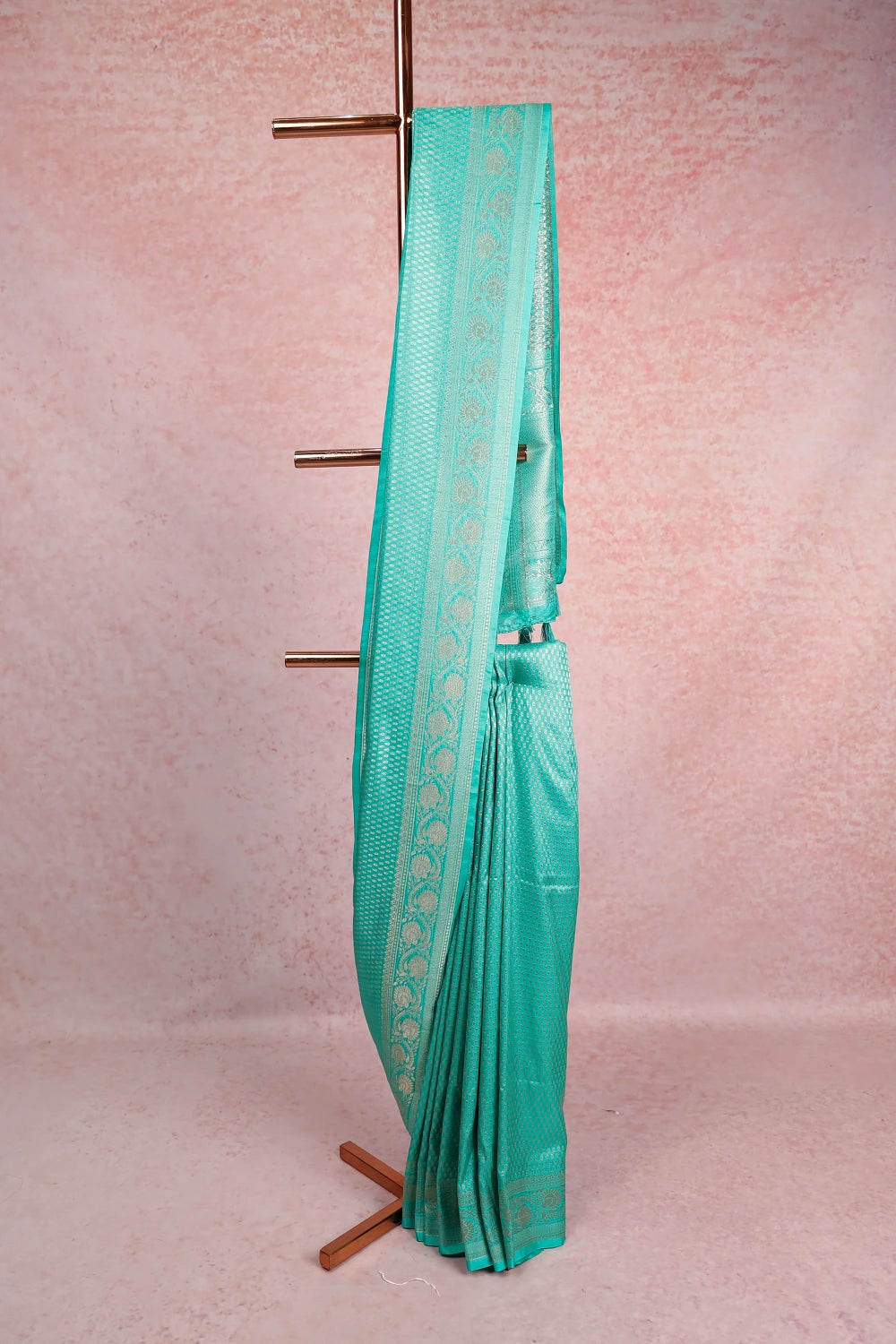 Light Green Jute Banarasi  Saree
