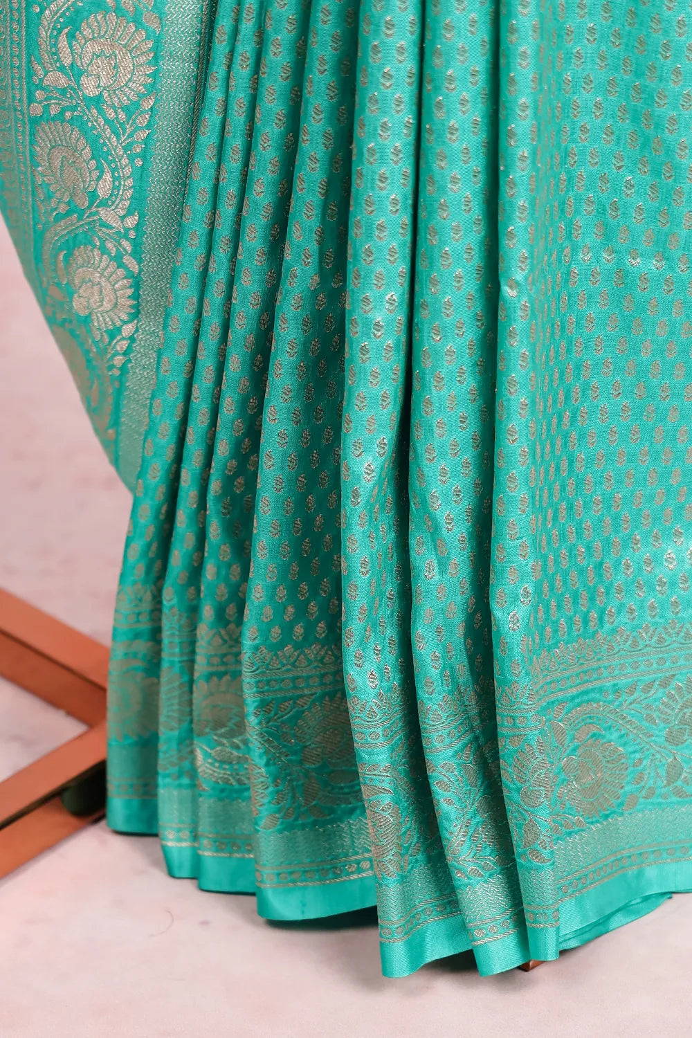 Light Green Jute Banarasi  Saree