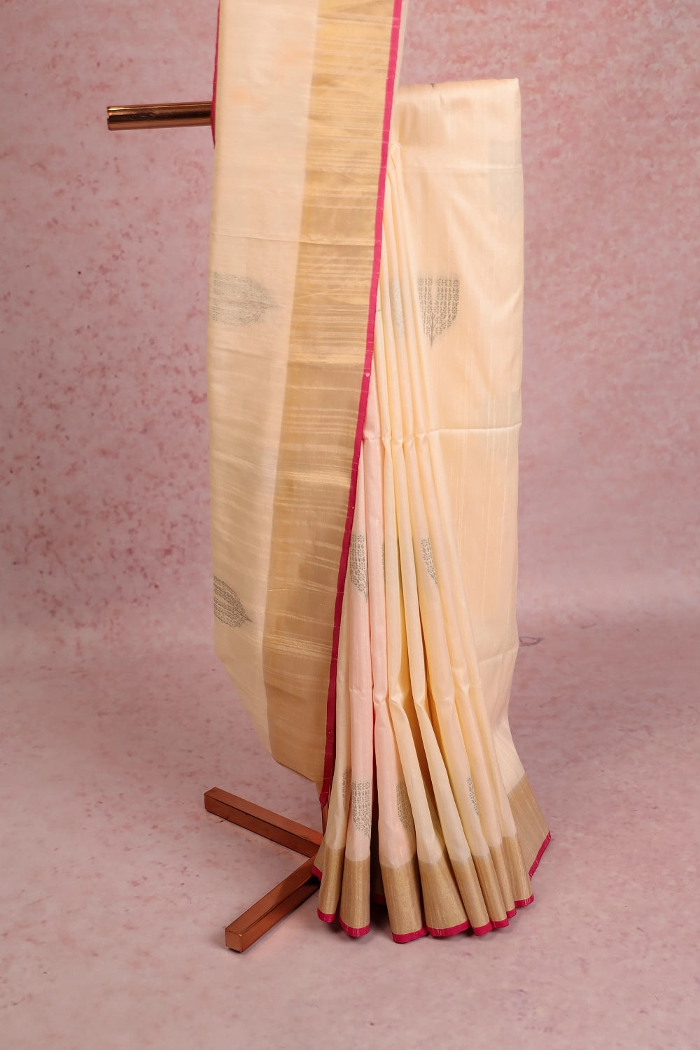 Off White Semi Jute Saree