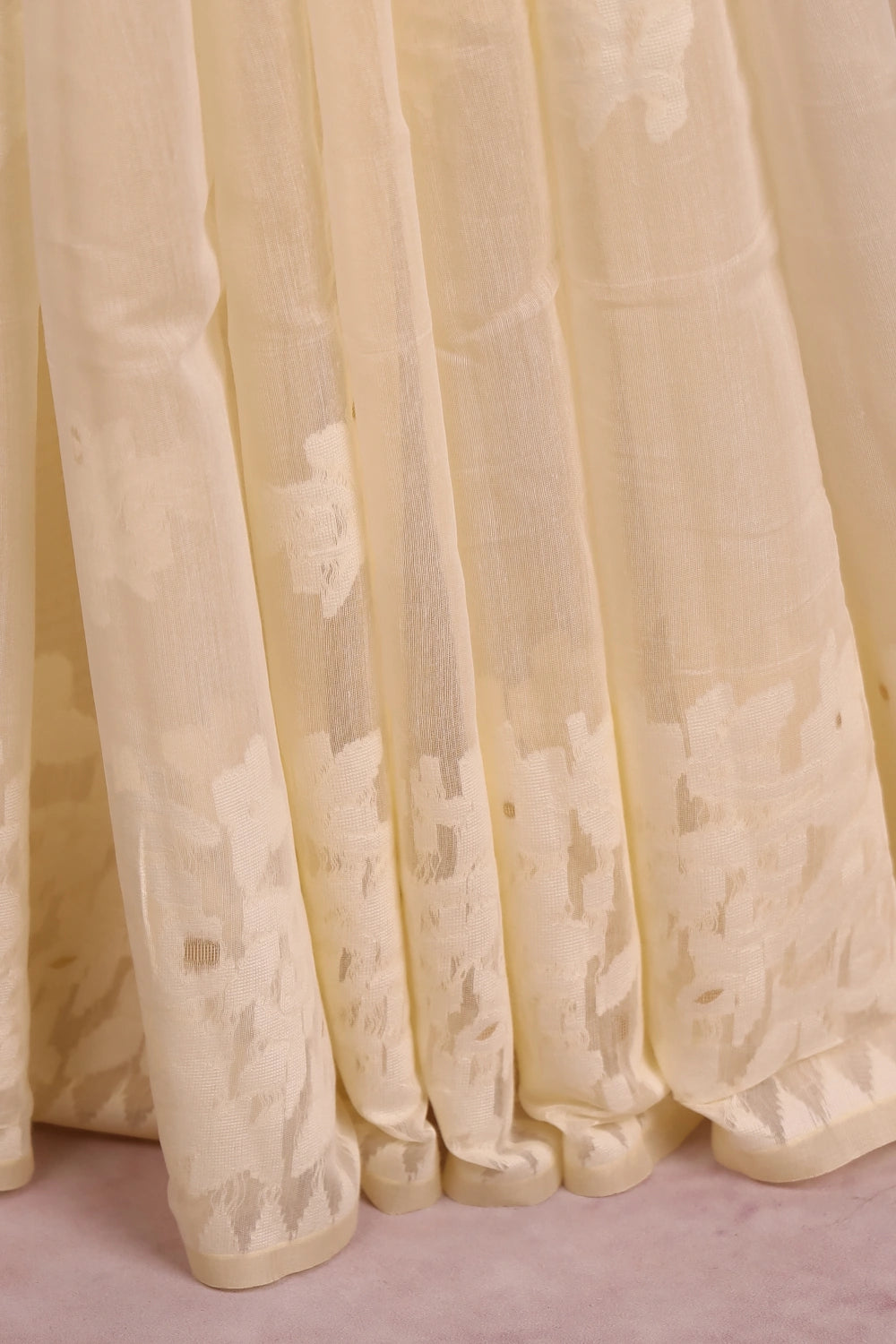 Cream Soft Cotton Saree