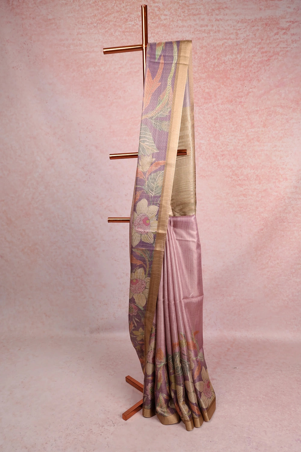 Lavender Semi Tissue Saree