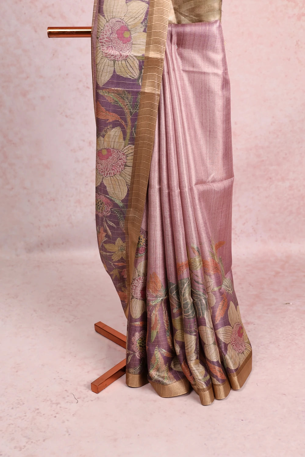 Lavender Semi Tissue Saree
