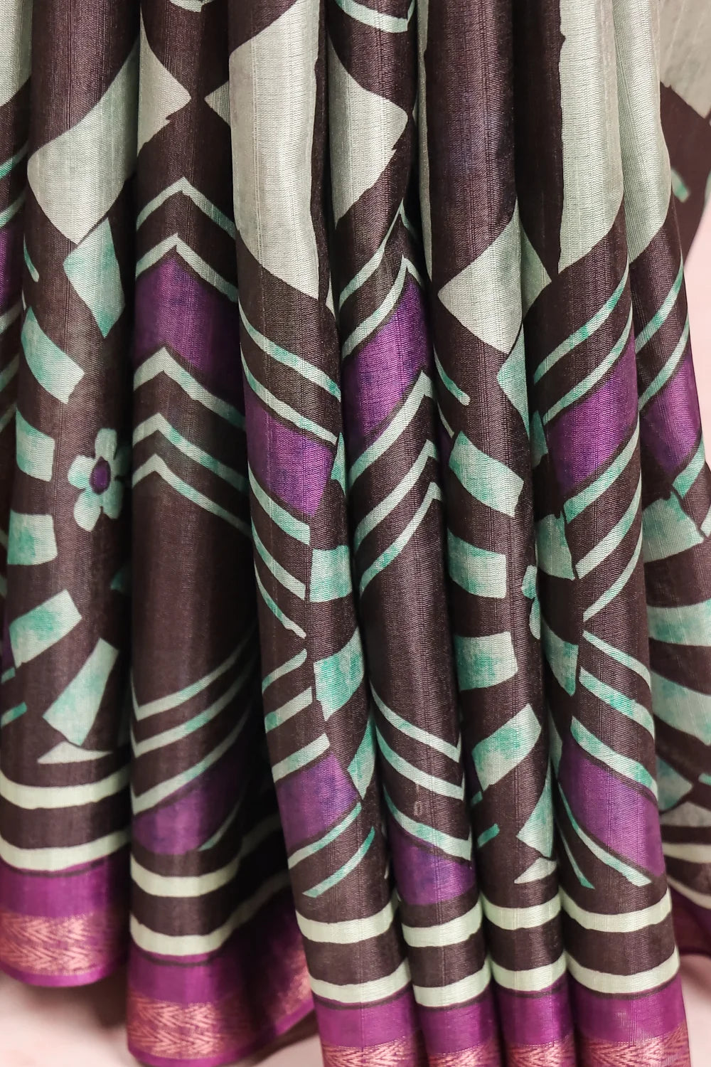 Multi Color Semi Tussar Saree