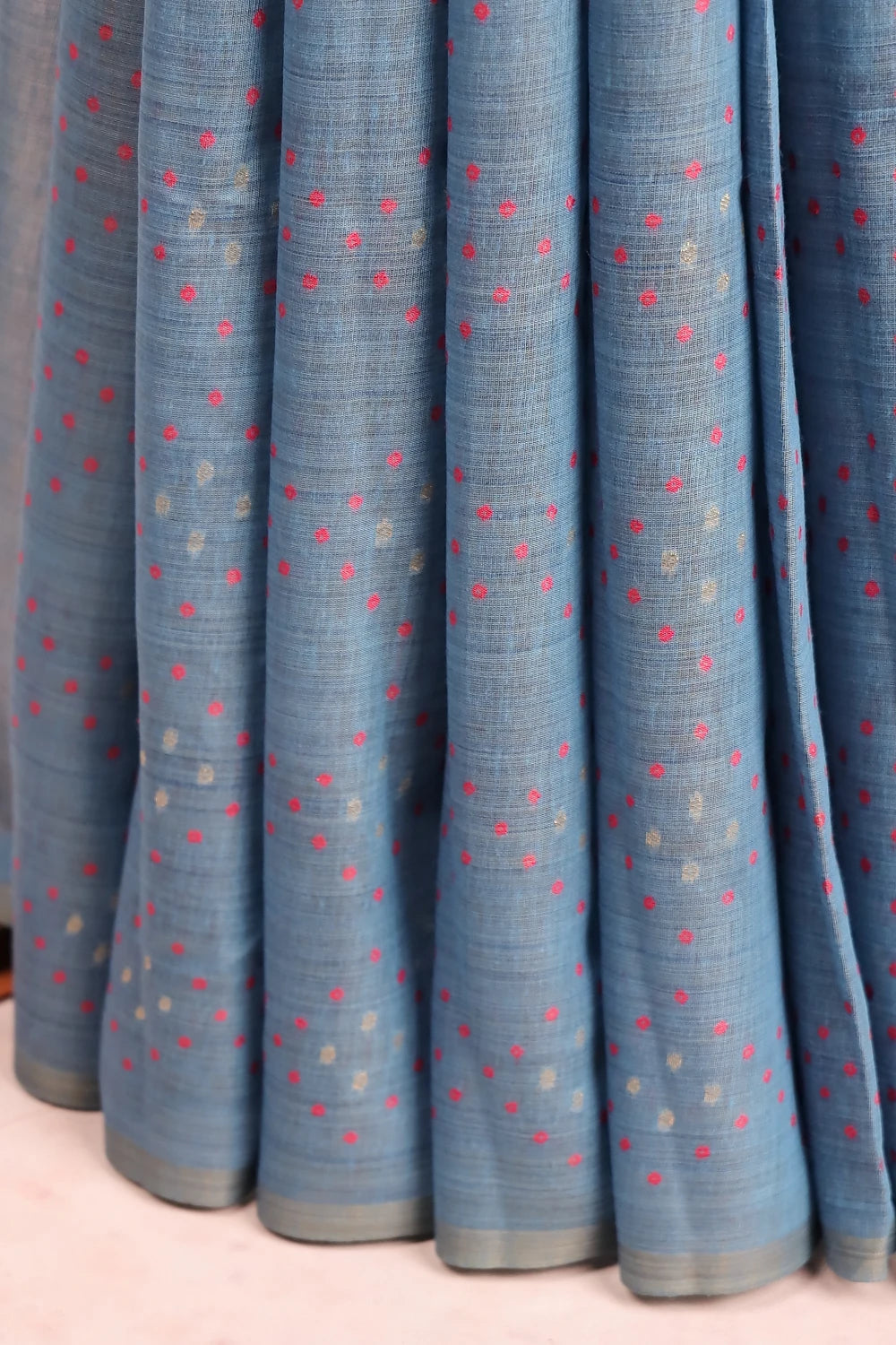 Blue Semi Tussar Saree