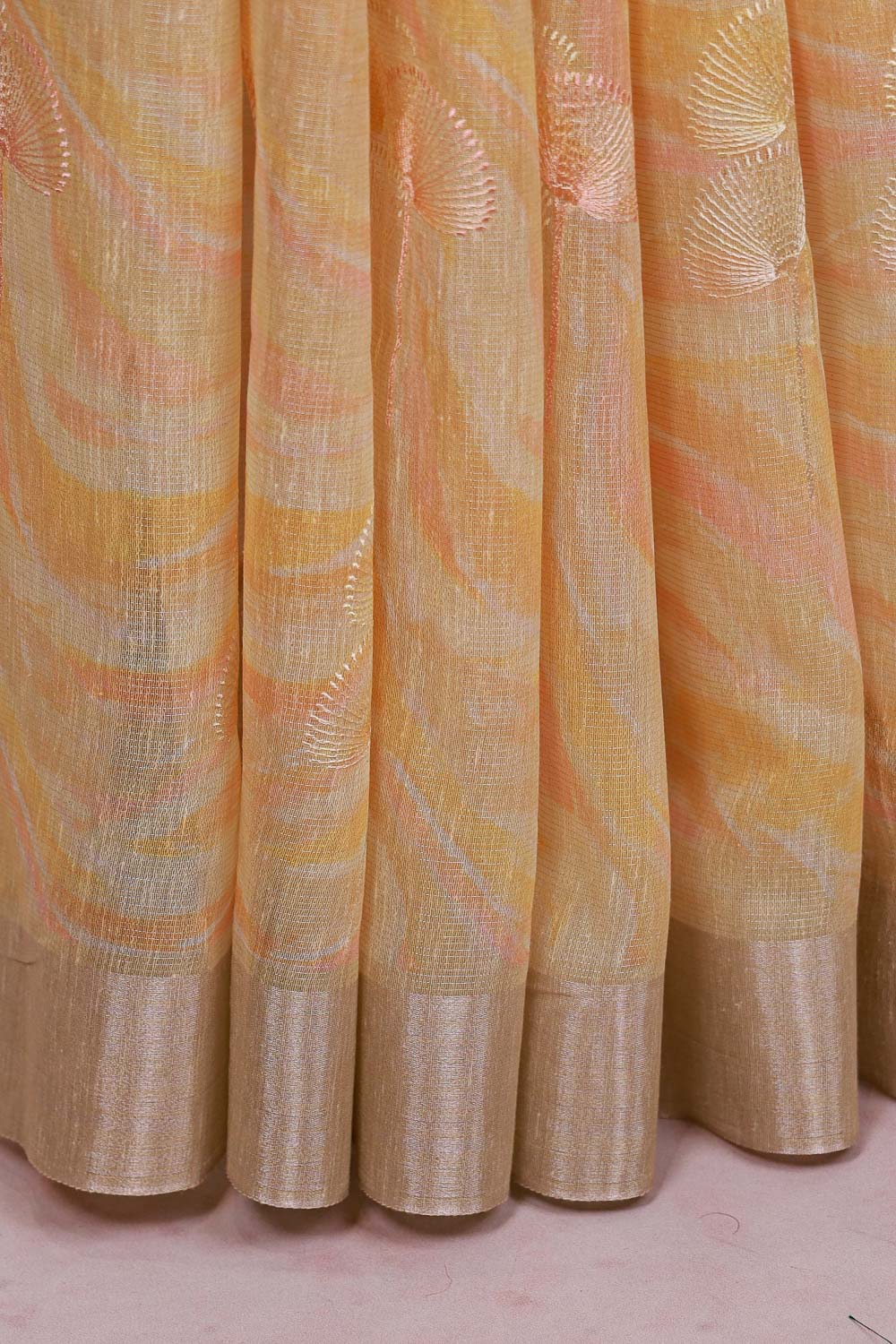 Yellow Semi Tissue Saree