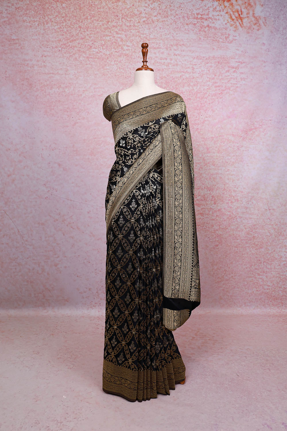 Black Georgette Saree