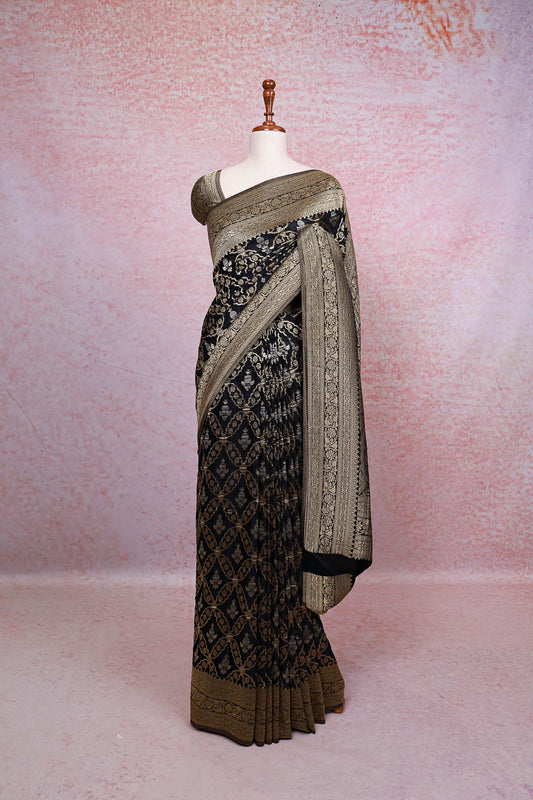 Black Georgette Saree