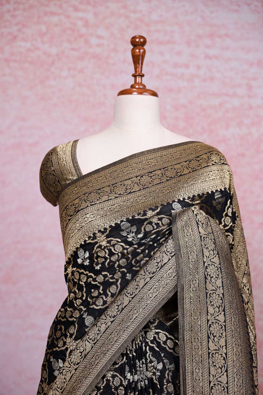 Black Georgette Saree