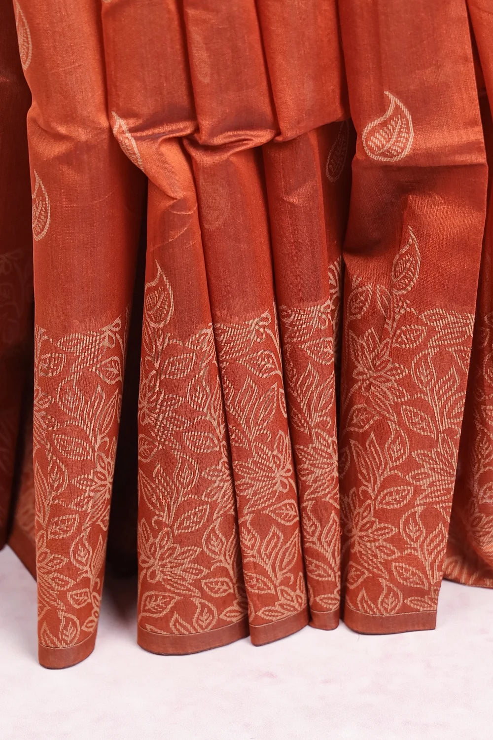 Brown Cotton Silk Saree