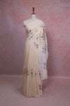 Cream Semi Tussar Saree - Seematti