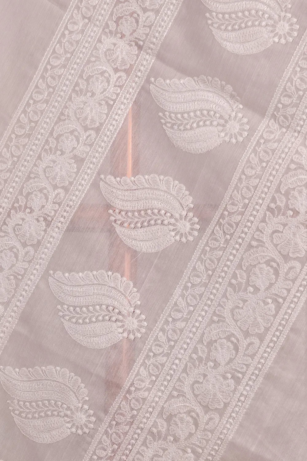 White Semi Linen Saree