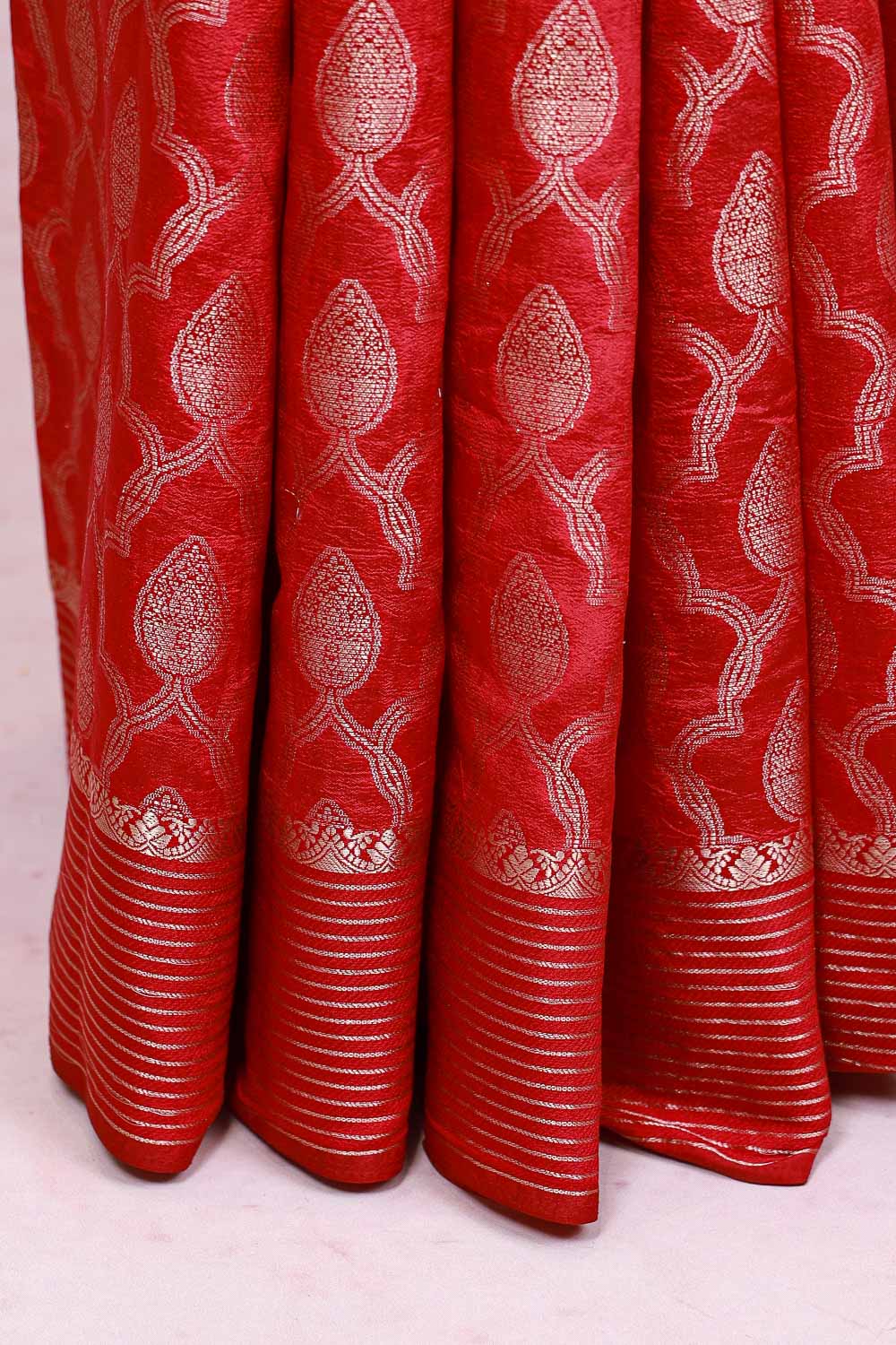 Maroon Semi Silk Saree
