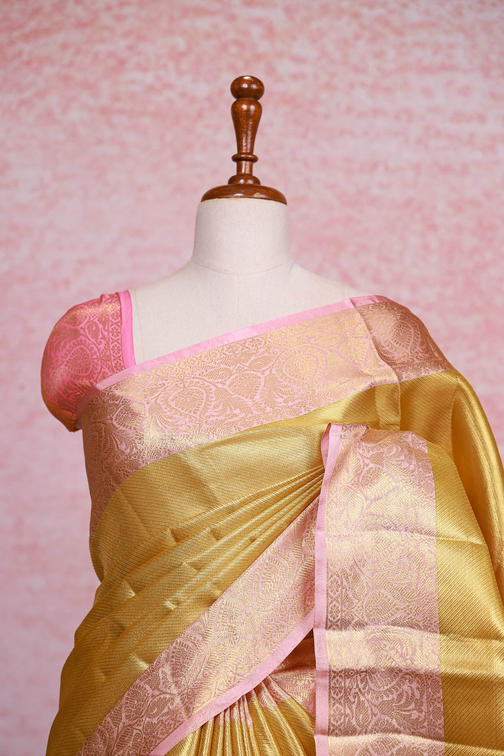 Gold Semi Tissue Saree