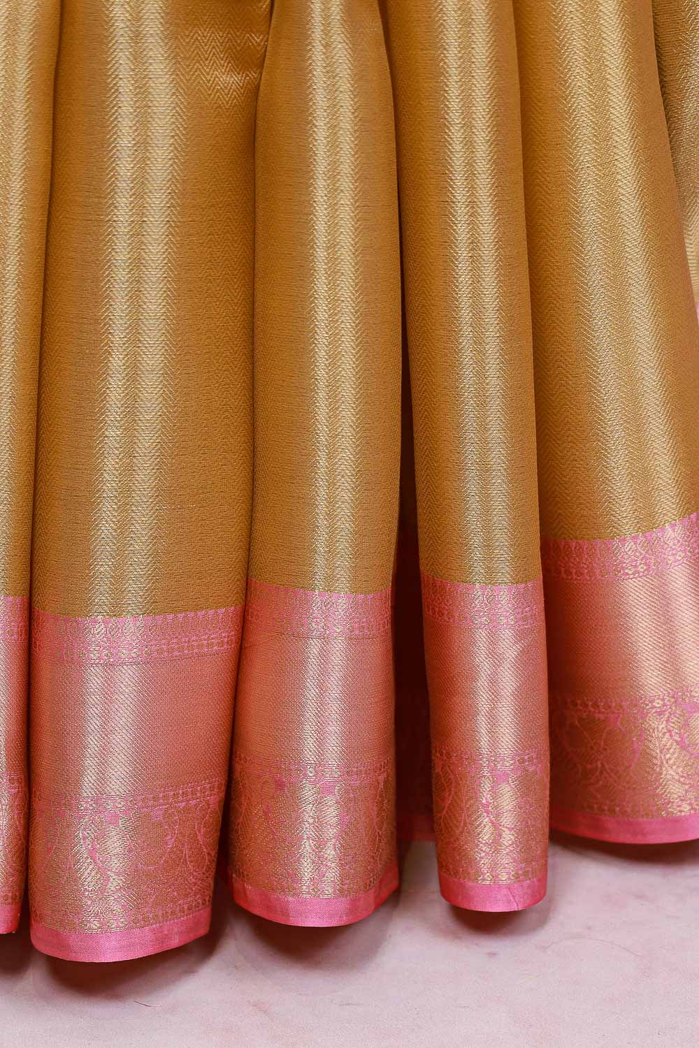 Golden Semi Tissue Saree
