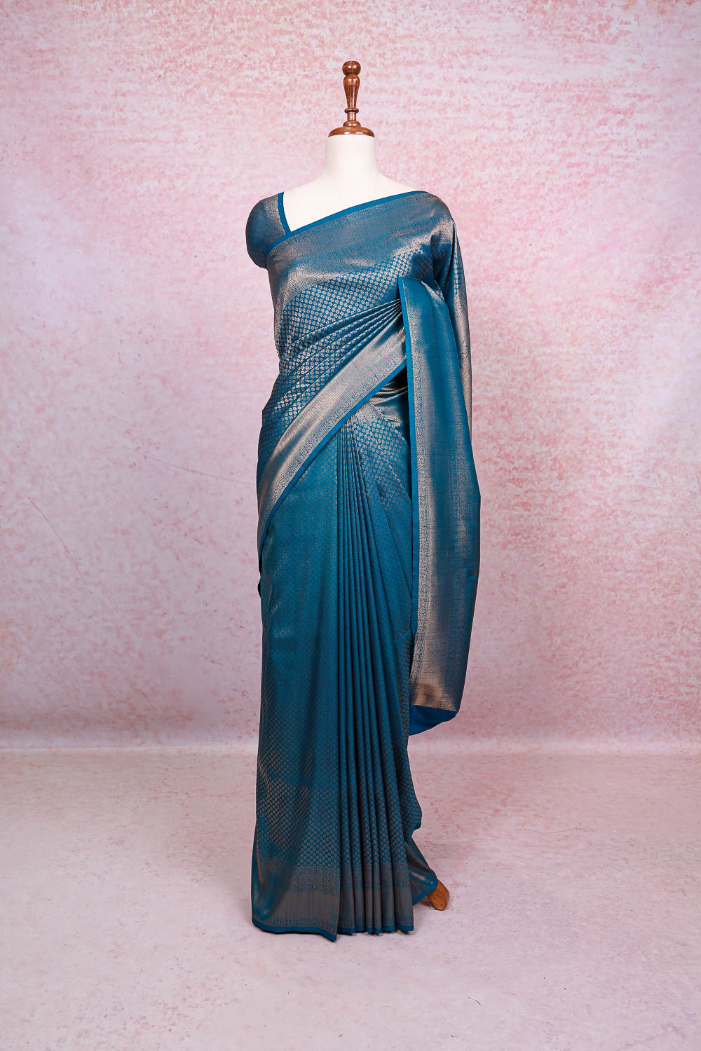 Blue Kubera Silk Saree - Seematti