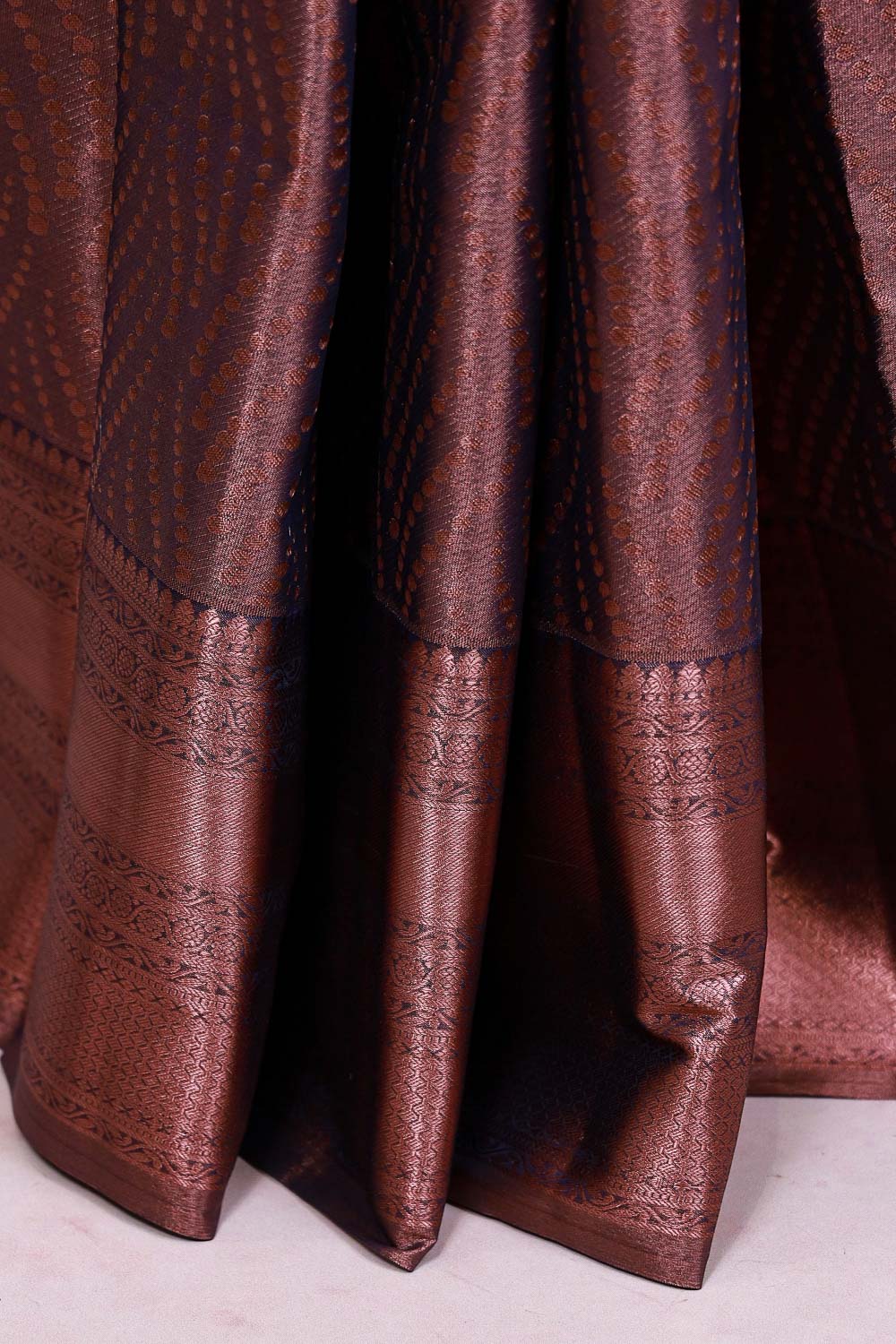 Rose Gold Semi Silk Saree
