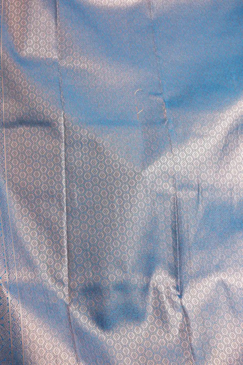 Sky Blue Kancheepuram Semi Silk Saree