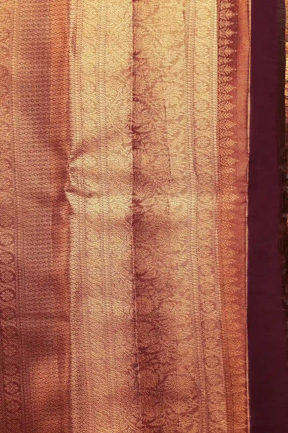 Pastel Blue Semi Kancheepuram Tissue  Silk Saree