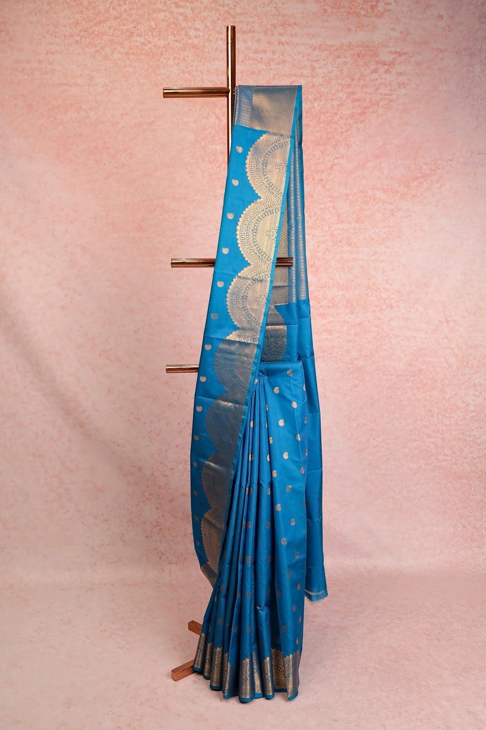 Blue Kancheepuram Semi Silk Saree