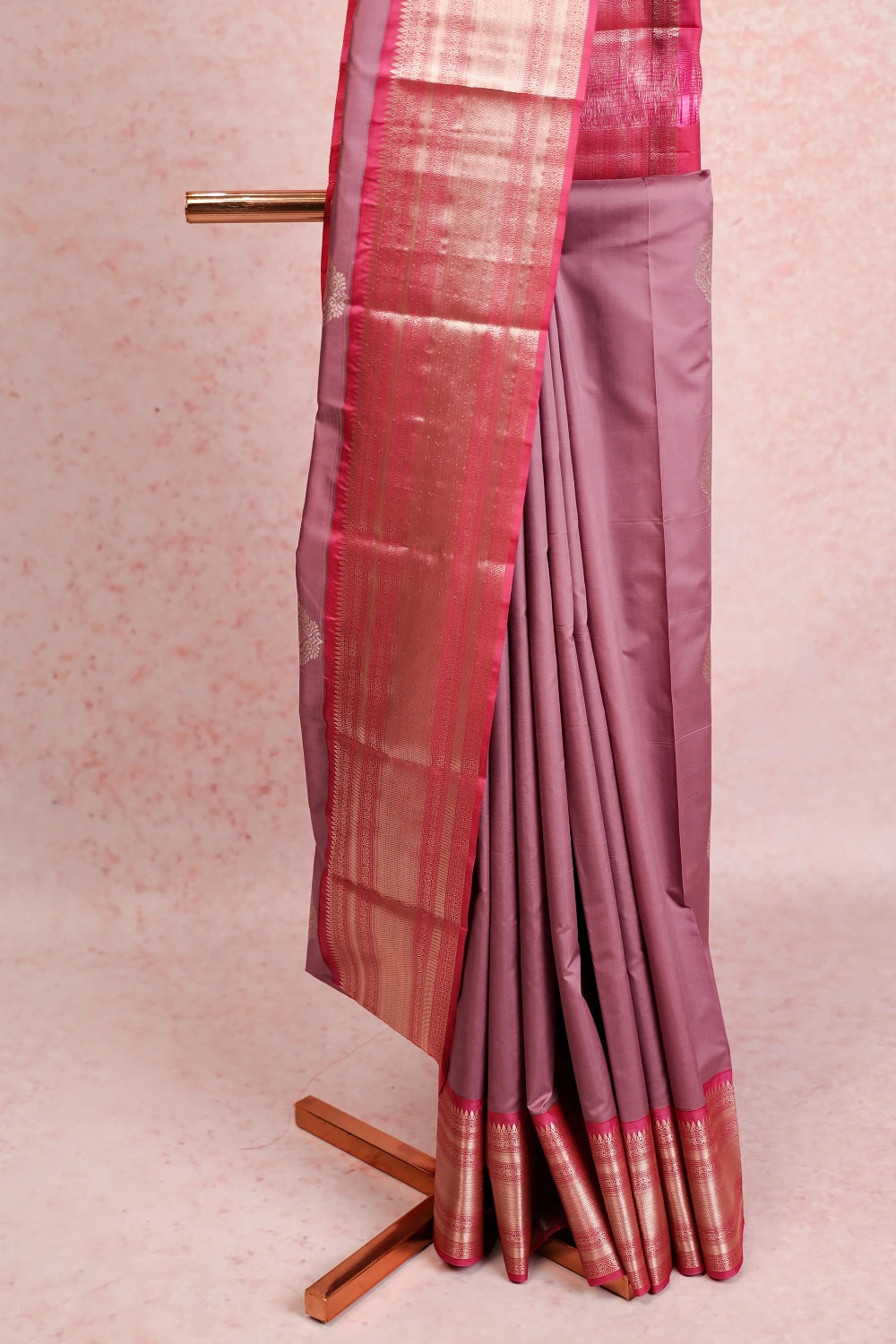 Lavender Kancheepuram Semi Silk Saree