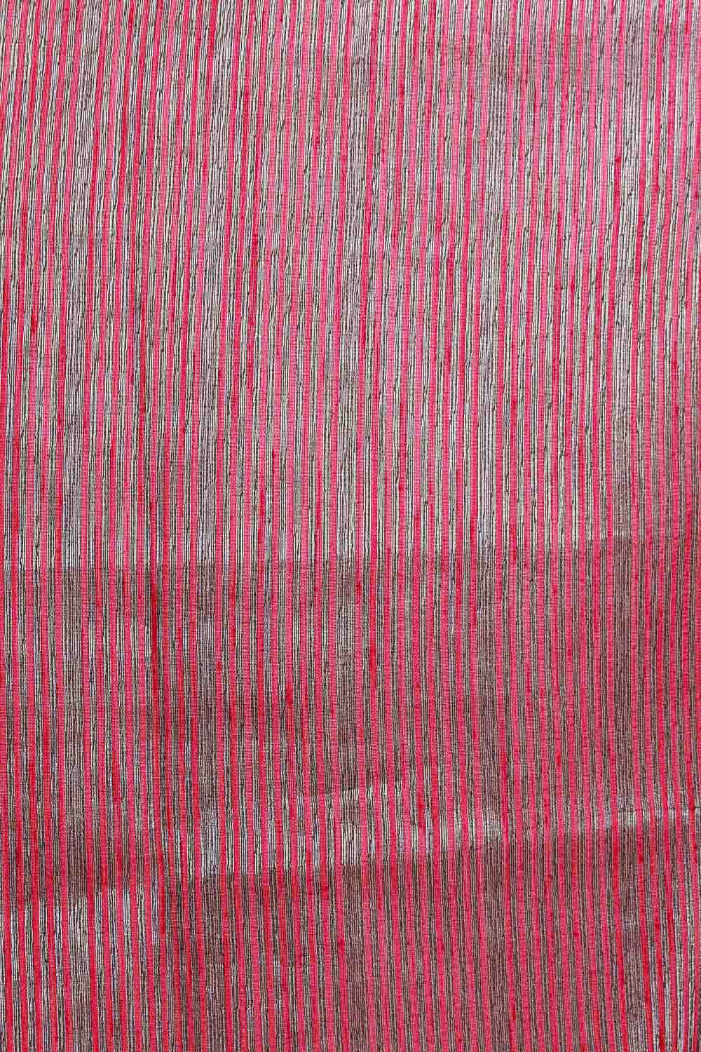 Magenta Semi Jute Saree