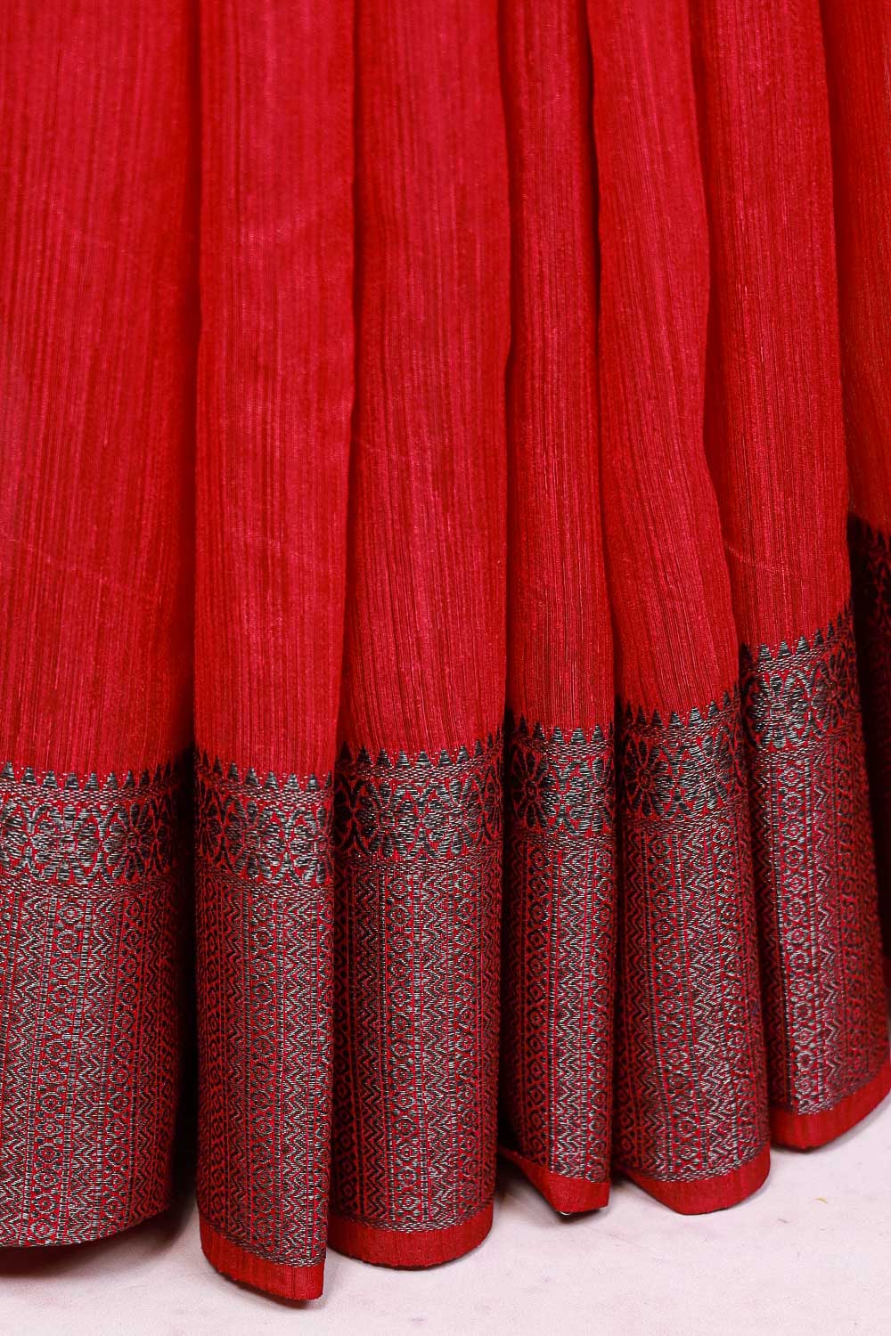 Magenta Semi Jute Saree