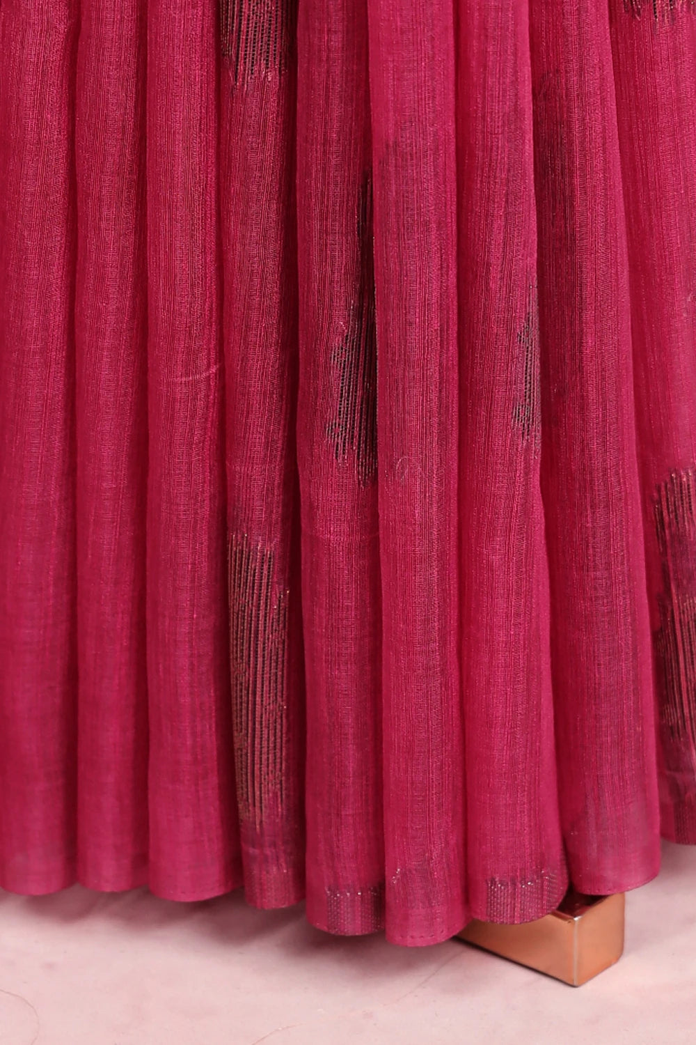 Beetroot Color Semi Jute Saree