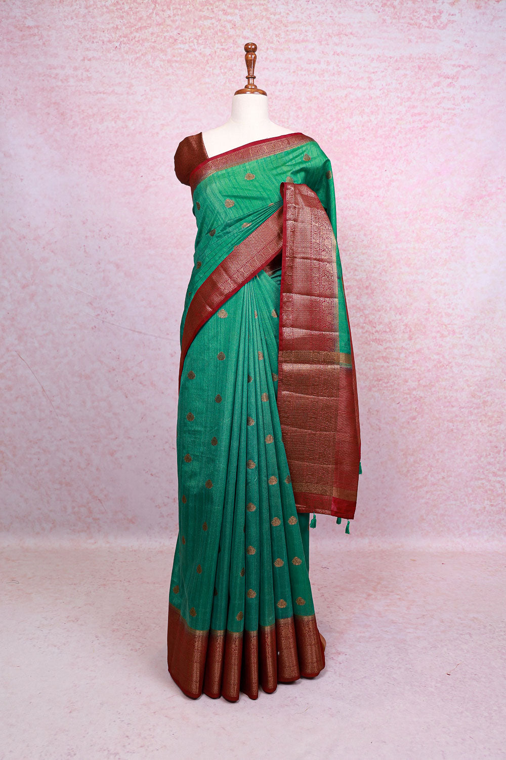 Green Semi Silk Saree
