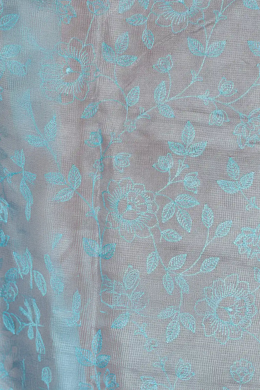 Blue Semi Tissue Saree