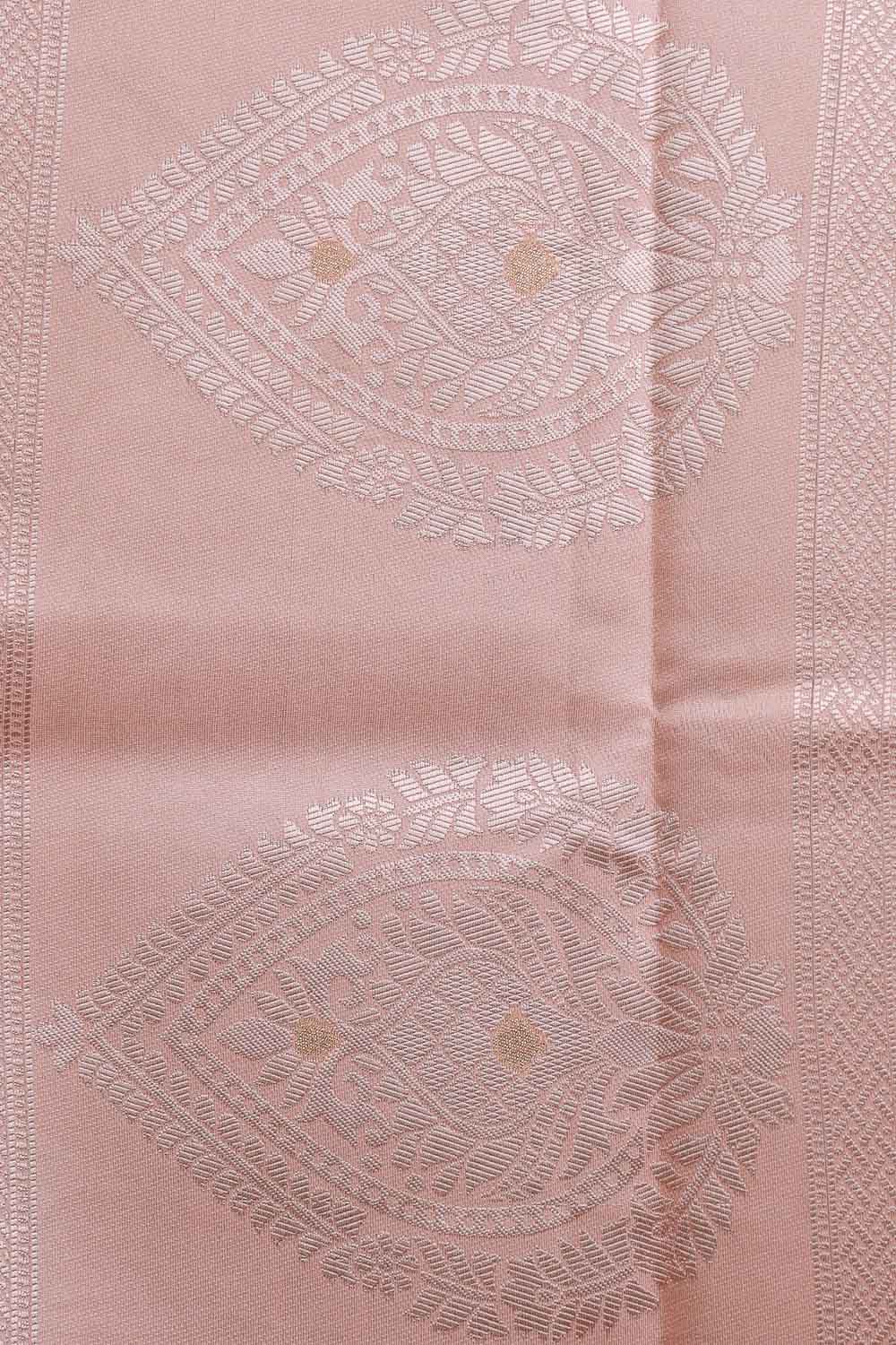 Peach Semi Tussar Saree