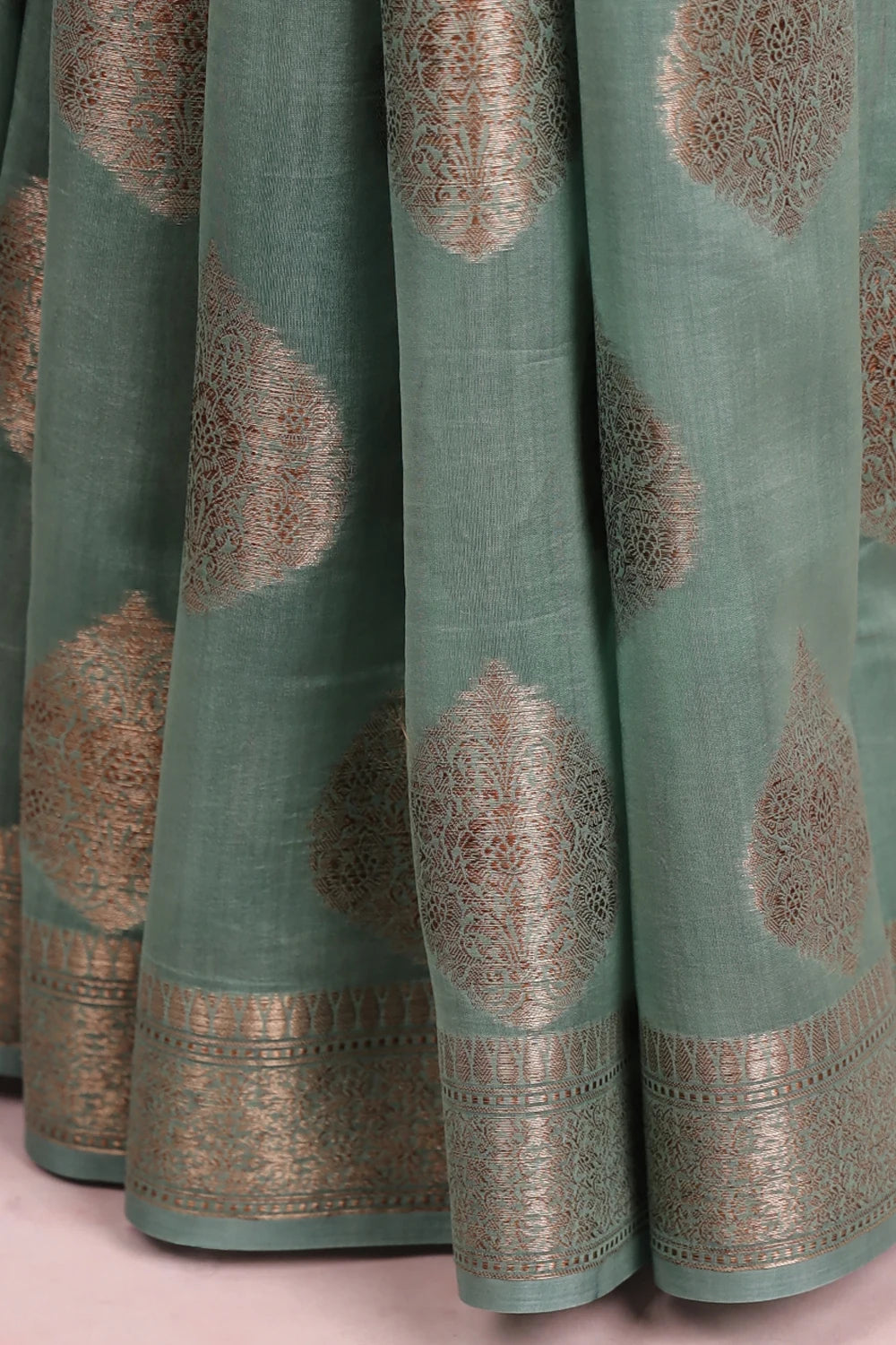 Green Chanderi Silk Saree