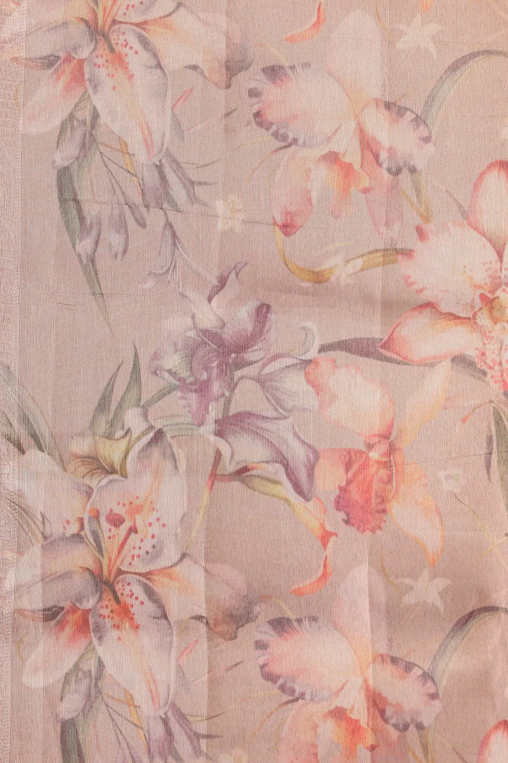 Champagane Beige Chanderi Tissue Saree
