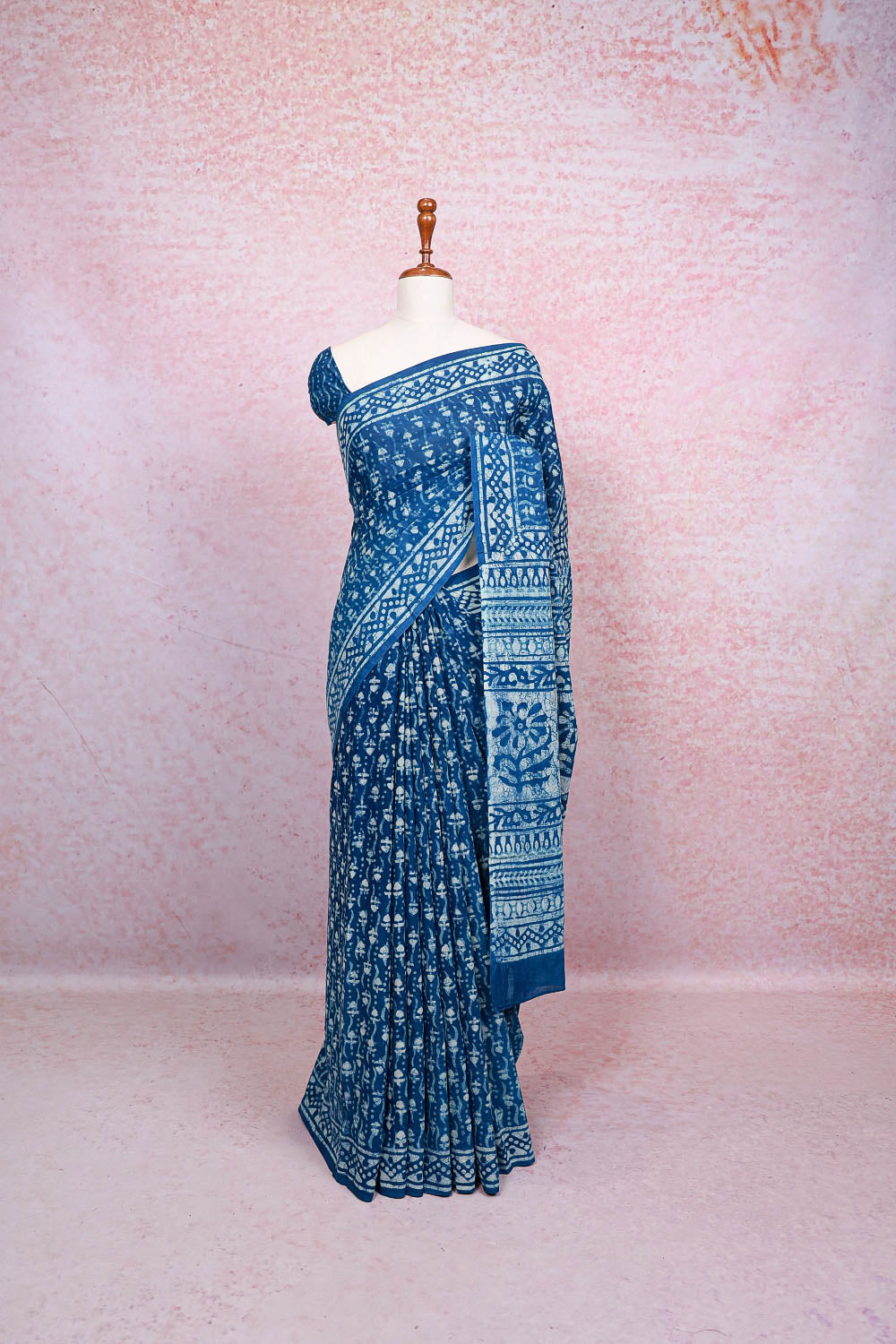 Indigo Cotton Saree