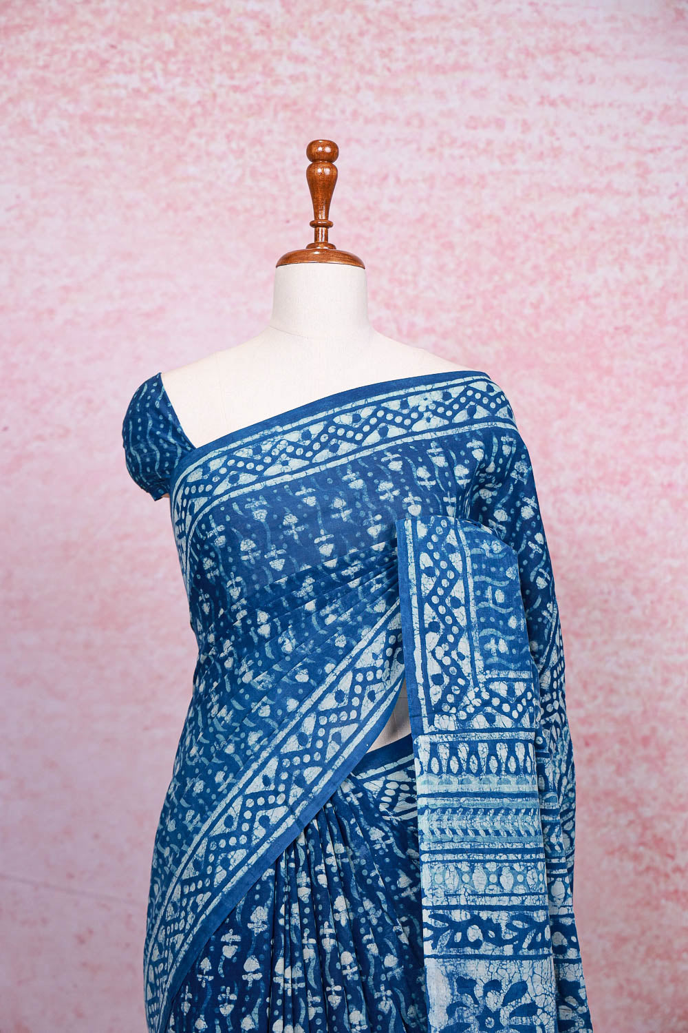Indigo Cotton Saree